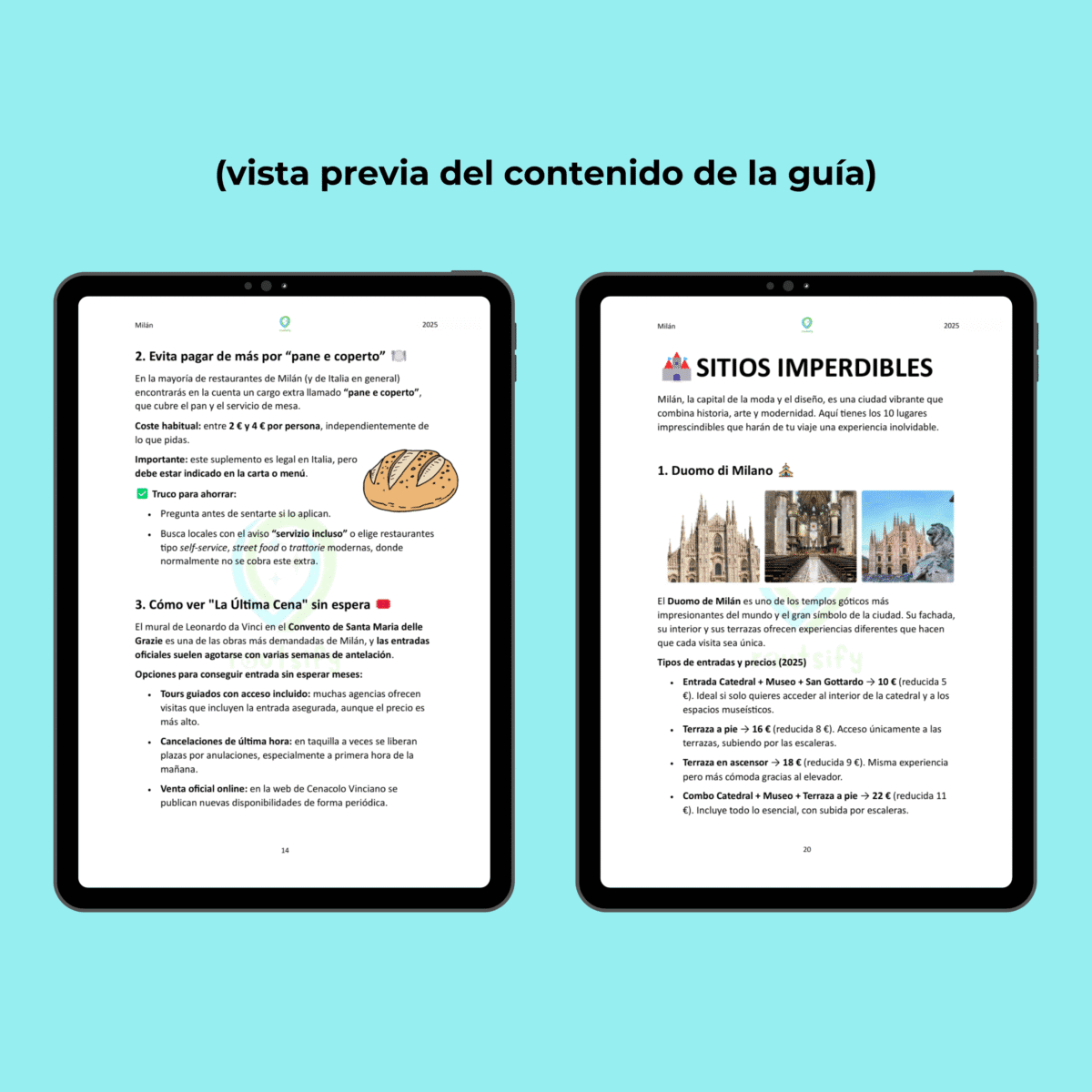 Guías de recomendaciones - MILAN | Consejos, transportes, mapas, restaurantes, actividades, apps