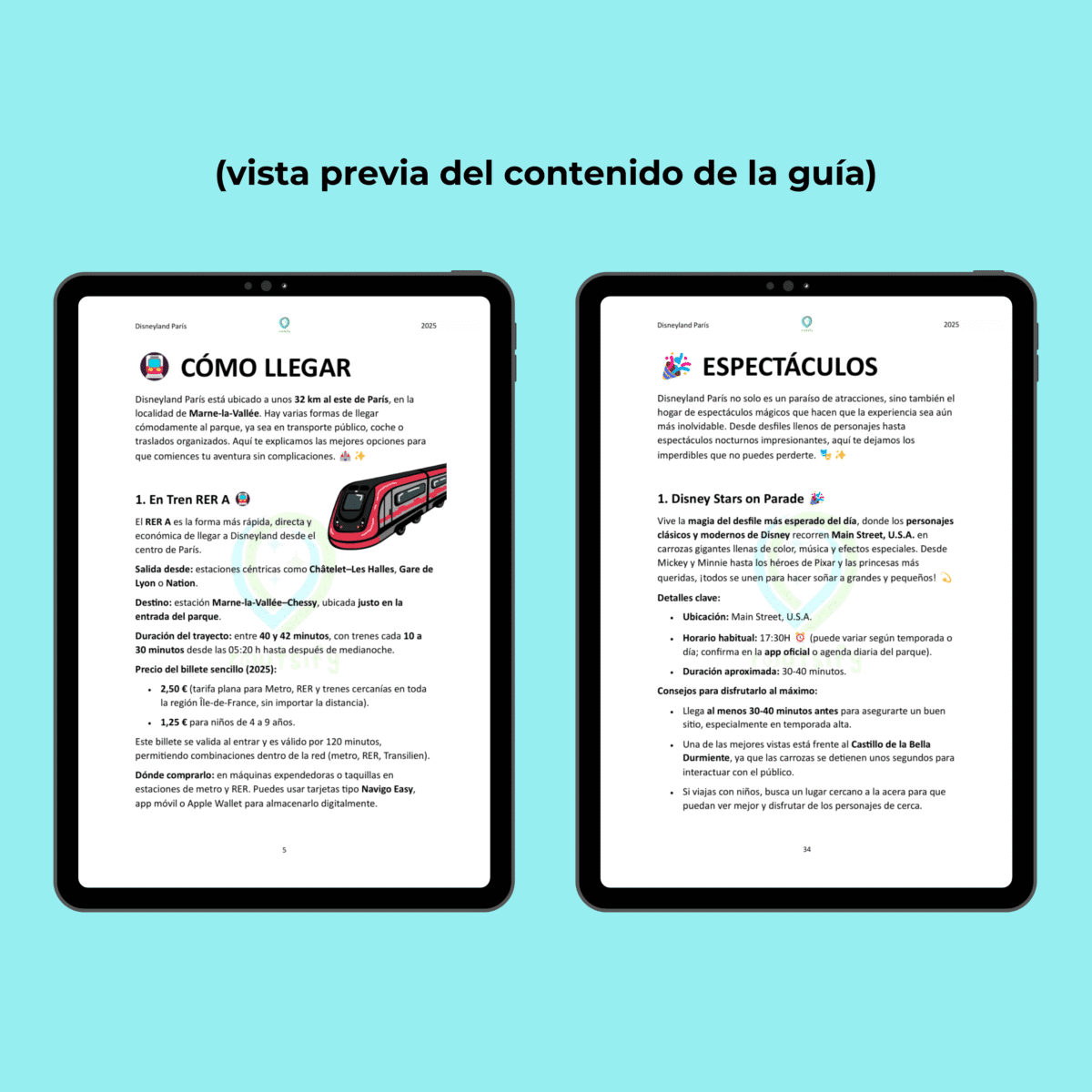 Guías de recomendaciones - DISNEYLAND PARIS | Consejos, transportes, mapas, restaurantes, actividades, apps
