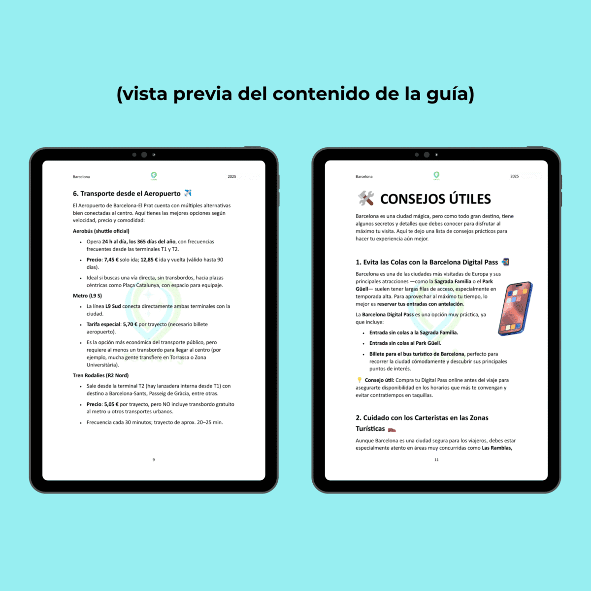 Guías de recomendaciones - BARCELONA | Consejos, transportes, mapas, restaurantes, actividades, apps