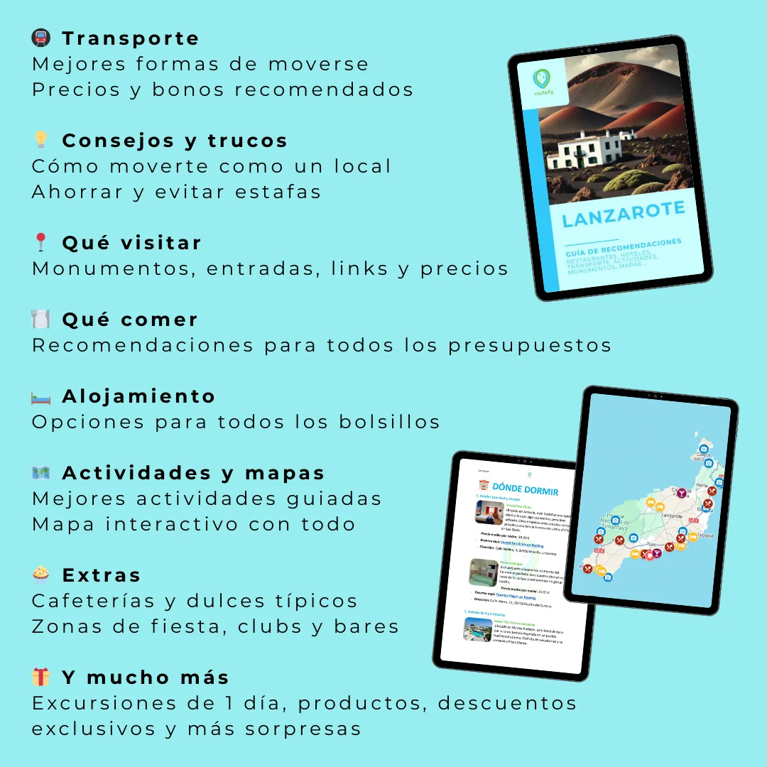 Guías de recomendaciones - LANZAROTE | Consejos, transportes, mapas, restaurantes, actividades, apps.