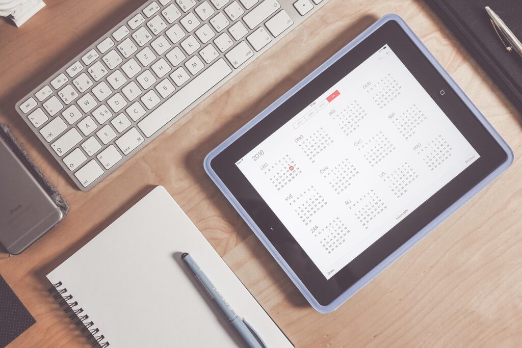 calendario para organizar tu viaje