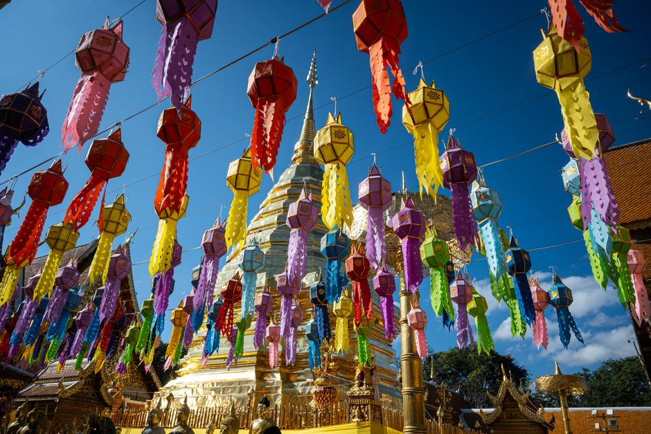 Tailandia en 15 días: Bangkok, norte y playas Templo y linternas en Chiang Mai, norte de Tailandia